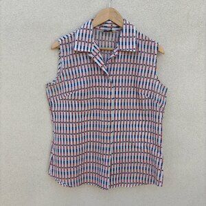 Vintage Sleeveless Button Down Tank by Classic Shirt